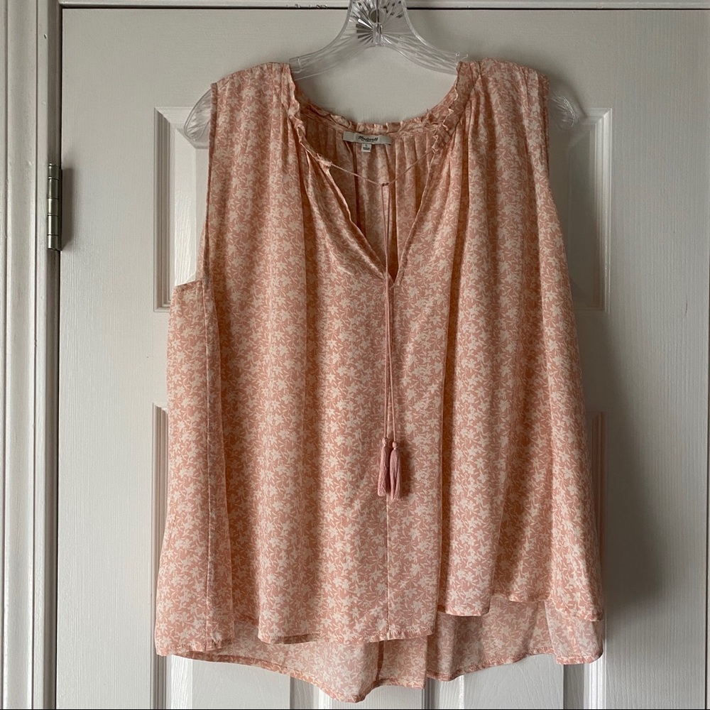 Madewell Bellshift Silk Top, Size Large
